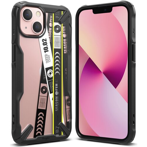 Ringke Armoured etui z okvirjem za iPhone 13 mini Fusion X Design Ticket band, črn, (21522584) Cene