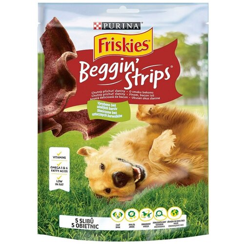 Friskies dog beggin&amp;#039; strips - poslastice za pse sa aromom slanine (120 g) Slike