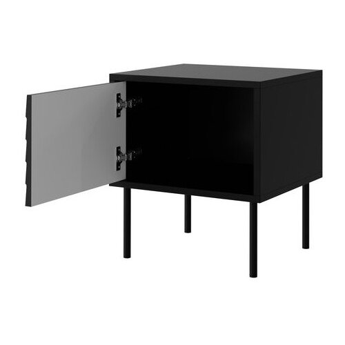  SET od 2 noćna stočića CORTINA 51x45 cm crne boje Slike