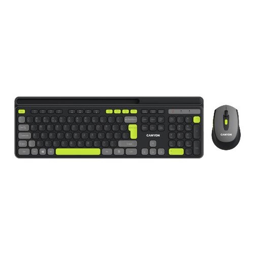 Canyon hset-w5 en/ad keyboard+mouse wireless black ( CNS-HSETW5BK-AD ) Cene