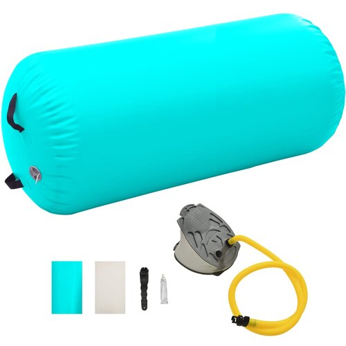 vidaXL Gimnastički valjak na napuhavanje s crpkom 120x90 cm PVC zeleni Cijene