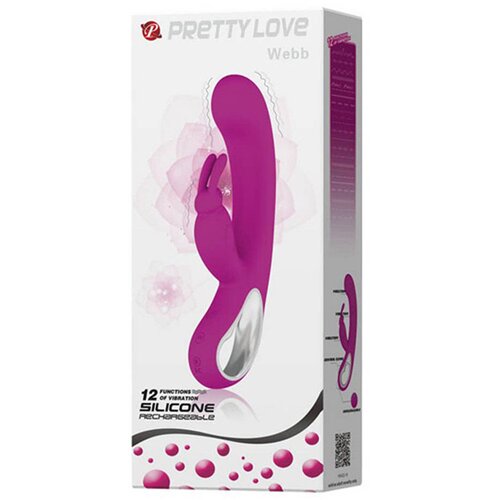 Debra Pretty Love Webb silikonski vibrator sa zeka dodatkom za klitoris D00969 Slike