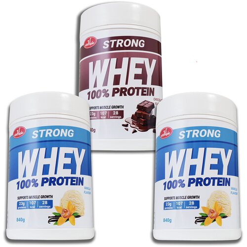 Olympic Strong Whey protein 840g Vanila, Vanila, Čokolada, 3 komada Cene