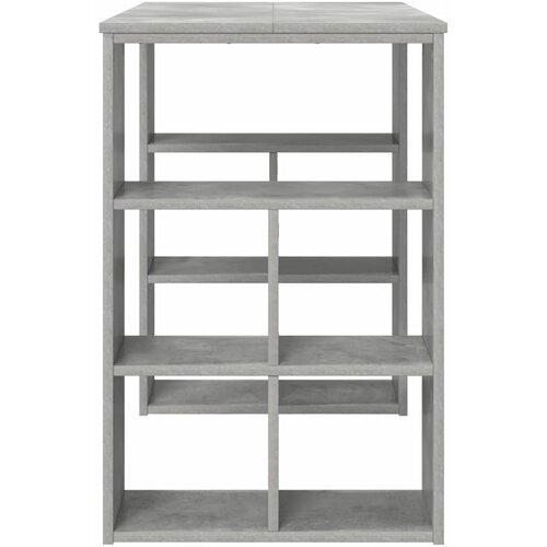  Stol s policom Betonski sivi 90 x 50 x 75 cm Konstruirano drvo Slike
