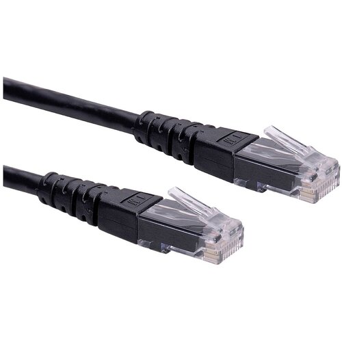 Roline 21.15.1525 RJ45 omrežni kabel\, patch kabel cat 6 u/utp 0.50 m črna 1 kos, (20420360) Cene