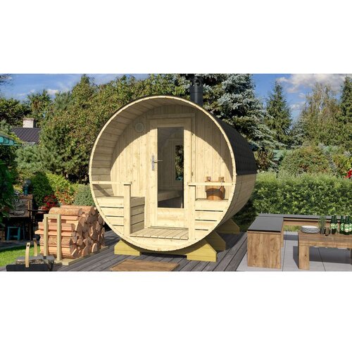 Male kuće Vanjska sauna KERAVA 210 &times; 267 cm &ndash; bez zavr&scaron;nog krovnog pokrova Cijene