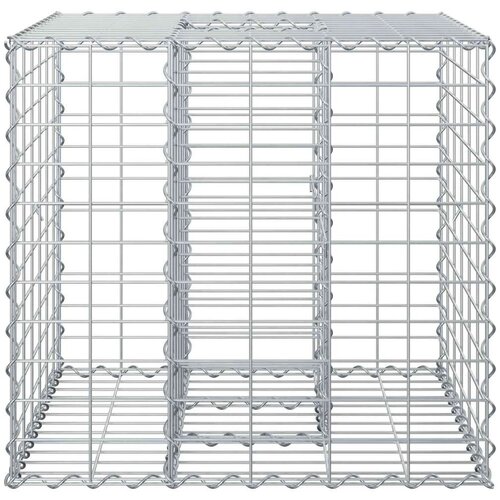  Gabionski uzdignuti krevet Srebrno 60 x 60 x 55 cm - 60 x 50 x 55 cm Slike