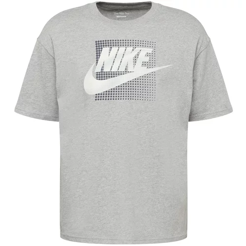 Nike Sportswear Majica tamo siva / siva melange / bijela