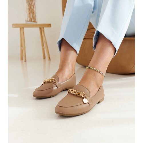 Gemre Beige loafers with chain Scaletta Cene