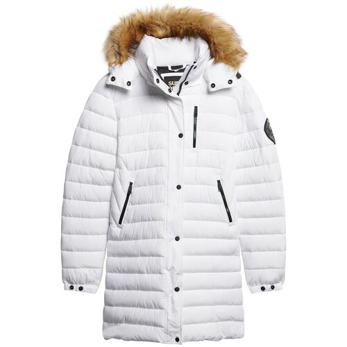 Superdry FUJI HOODED MID LENGTH PUFFER Bijela Slike