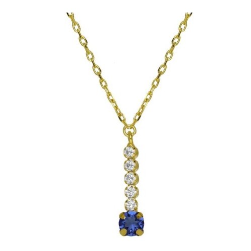 Victoria Cruz shine sapphire gold ogrlica sa swarovski kristalima ( a4668-08dg ) Slike