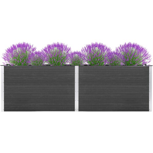 Furnova Visoka greda 200x100x91 cm WPC siva, (22014479) Slike