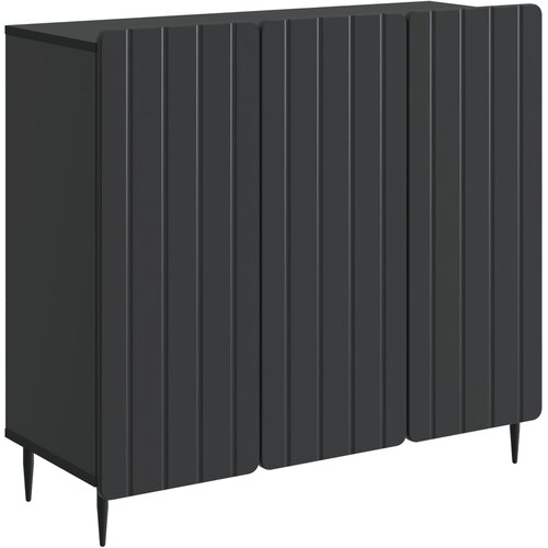 vidaXL Strani &scaron;al Črna 89 x 34,5 x 82 cm Inženirski les, (5000217675) Cene