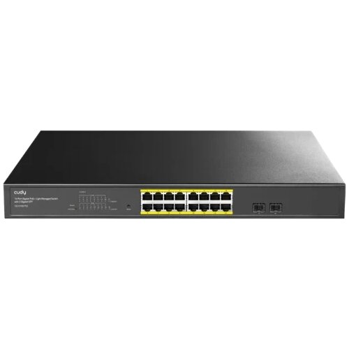 Cudy svič 101001000 16-port GS1016EPS2 light managed poe+ sa 2x sfp 200W Slike