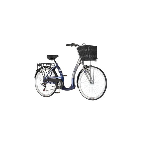 Visitor bicikl city vintage 26" alu 18" v-brake 6 brzina 155-178cm (s/m) plavo srebrni perla uv 1262103 Cene