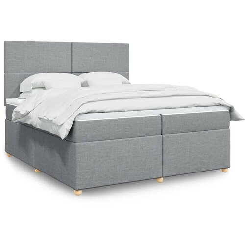 vidaXL Krevet s oprugama i madracem svjetlosivi 200 x 200cm od tkanine Cene