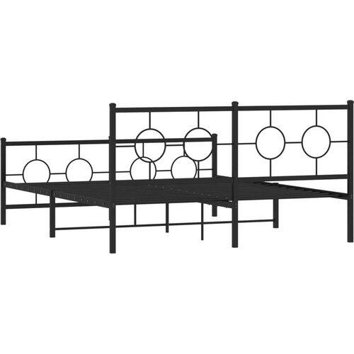  okvir kreveta uzglavlje i podnožje crni 150x200 cm Slike