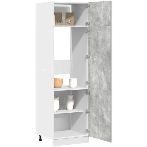 vidaXL Omara za hladilnik betonsko siva 60x57x207 cm iverna plošča Cene