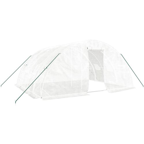 vidaXL Rastlinjak z jeklenim okvirjem bel 20 m² 5x4x2,3 m, (20817184) Cene