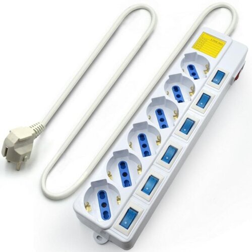 Ewent Power Strip Block 6 Individual Button Sockets 3m, (21733146) Slike