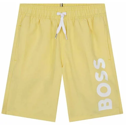 Boss Otroške kopalne kratke hlače rumena barva