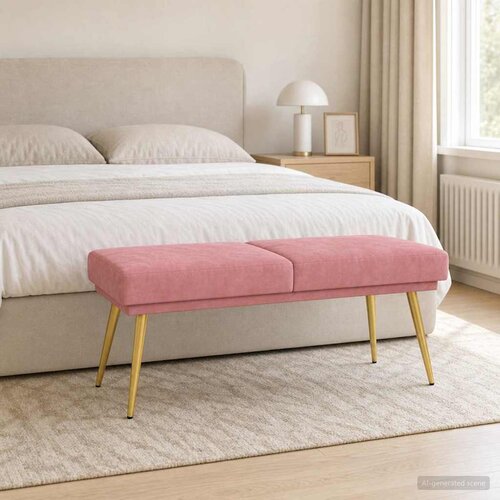  Klupa s dvostrukim slojem Ružičasta 120 x 45 x 46 cm Bar&amp;scaron;un Slike