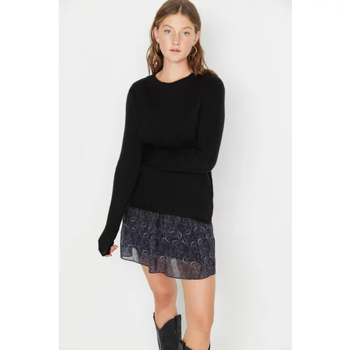 Trendyol Black Hair Knitted Knitwear Sweater