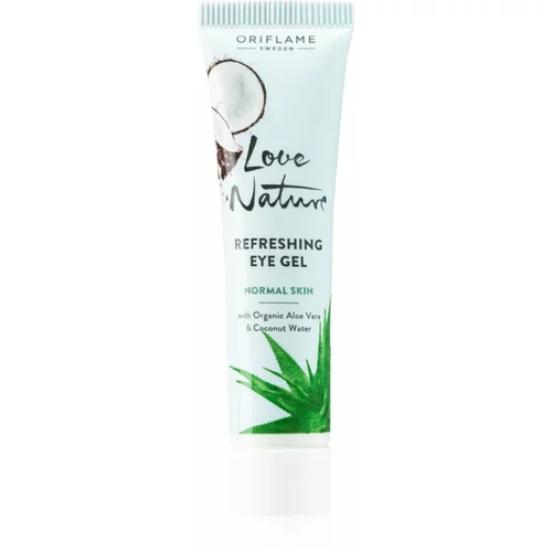 Oriflame Love Nature Aloe Vera & Coconut Water osvežilni gel za predel okoli oči 15 ml