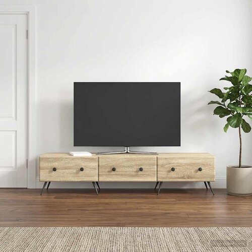 TV ormar Hrast sonoma 147 x 34,5 x 30 cm Konstruirano drvo Slike