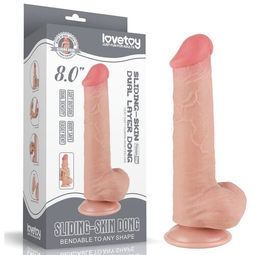  8inch Sliding Skin Dual Layer Dong Flesh III Lvtoy00723 Slike