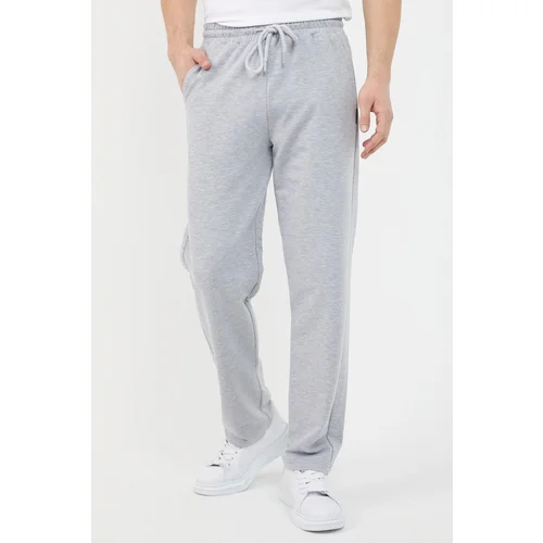 Dewberry 82904 Straight Leg Relaxed Cut Mens Sweatpant-GREY