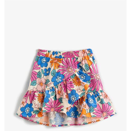 Koton Girls' Ecru Patterned Shorts &; Bermuda Slike