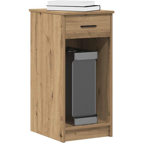 VidaXL Tower stalak za računalo s ladicom boja hrasta 35x45x77 cm Slike