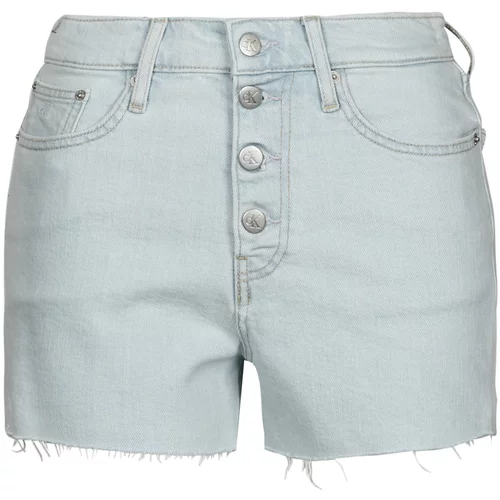 Calvin Klein Jeans Kratke hlače & Bermuda HIGH RISE SHORT Modra