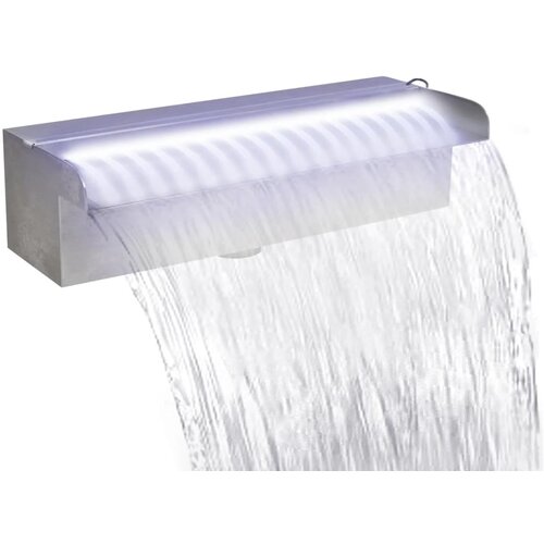 vidaXL Pravokutna fontana za bazen s LED svjetlom nehrđajući čelik 30 cm Cijene