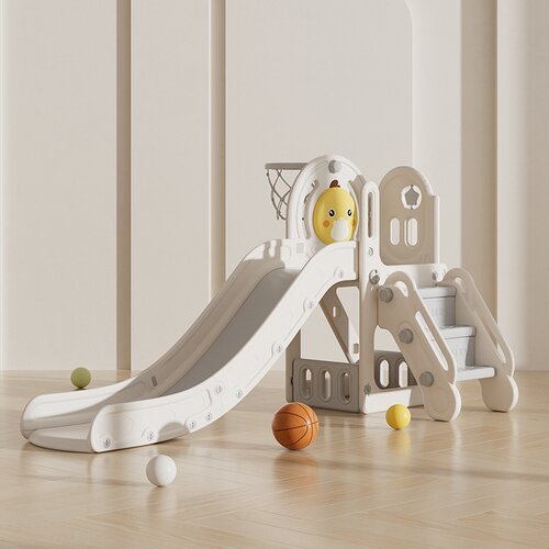 IQ GLOBAL doo Dečji tobogan sa košem "Veselo pače" (sivo beli) Cene
