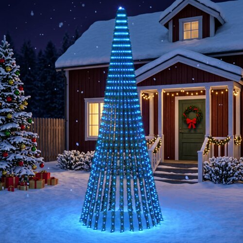  LED božićno drvce 470 cm 1504 LED lampica Čelik Slike
