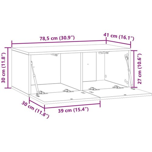  ormar za zid Staro drvo 78 5 x 41 x 30 cm Konstruirano drvo Slike