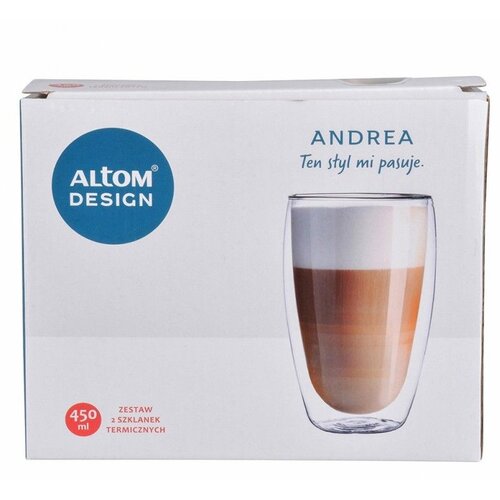 Altom design Termo Ča&amp;scaron;e za Kavu i Pića Andrea 450 ml - Set od 2 Ča&amp;scaron;e Slike