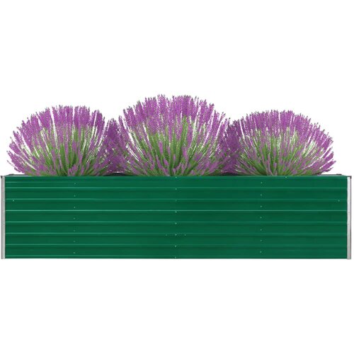 VidaXL Povi&amp;scaron;ena vrtna gredica 320 x 40 x 77 cm pocinčani čelik zelena Slike