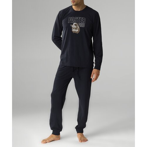 Atlantic Men's pajamas Hamster - dark blue Slike
