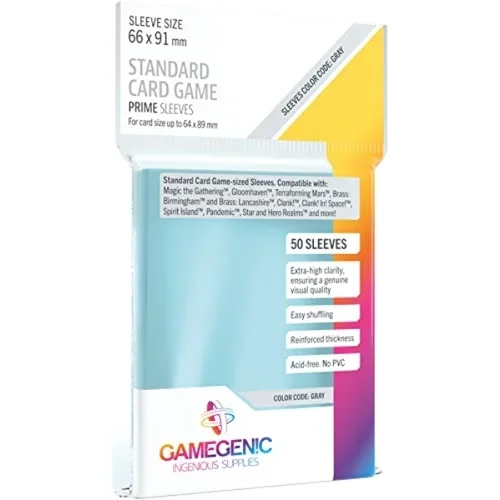 Game Gang GameGenic GG1048 50 paket 66 x 91 mm siva standardna igralna igralna rokava, (20833296)