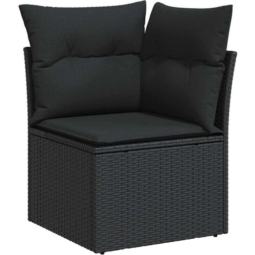 vidaXL 9-dijelni set vrtnih sofa s jastucima crni od poliratana Cijene