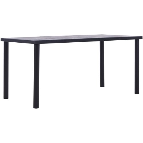 VidaXL Jedilna miza črna in betonsko siva 160x80x75 cm mediapan Slike