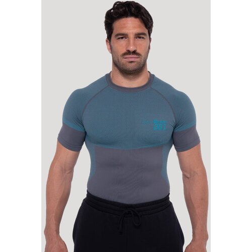 GymBeam OG1 Seamless T-shirt Grey/Blue L Cene