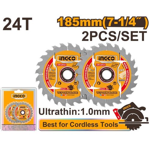 Ingco Set lista testere za drvo TSB1853 185 mm 24T SUPER Cene