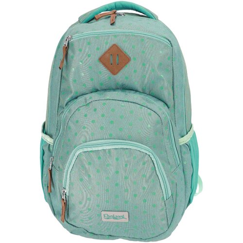 Rucksack Only Šolski nahrbtnik Wonder, Green with Green Foil Dots, 25 L Cene