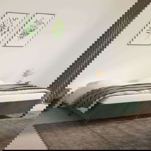 Posteljni okvir temno zelen 180x200 cm žamet, (20795156) Slike