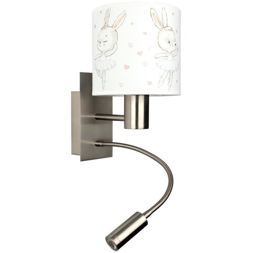 Brilagi LED fleksibilna lampa BOBO 1xE27/25W/230V + LED/3W mat hrom/bela/zečići Slike