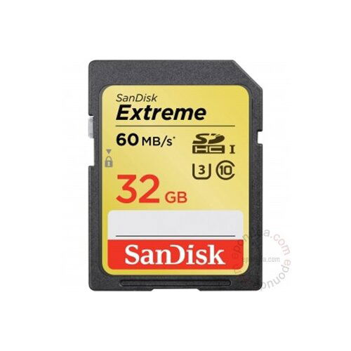 Sandisk SDHC 32GB Extreme 60 MB/s memorijska kartica Slike